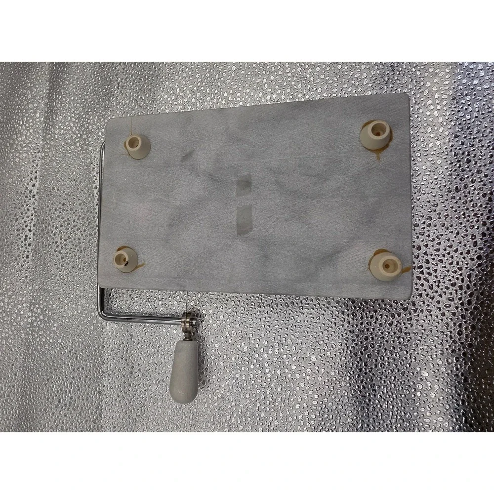 Grey Marble Cheese Slicer Board Stainless Steel Wire Cutter‎ Charcuterie O2